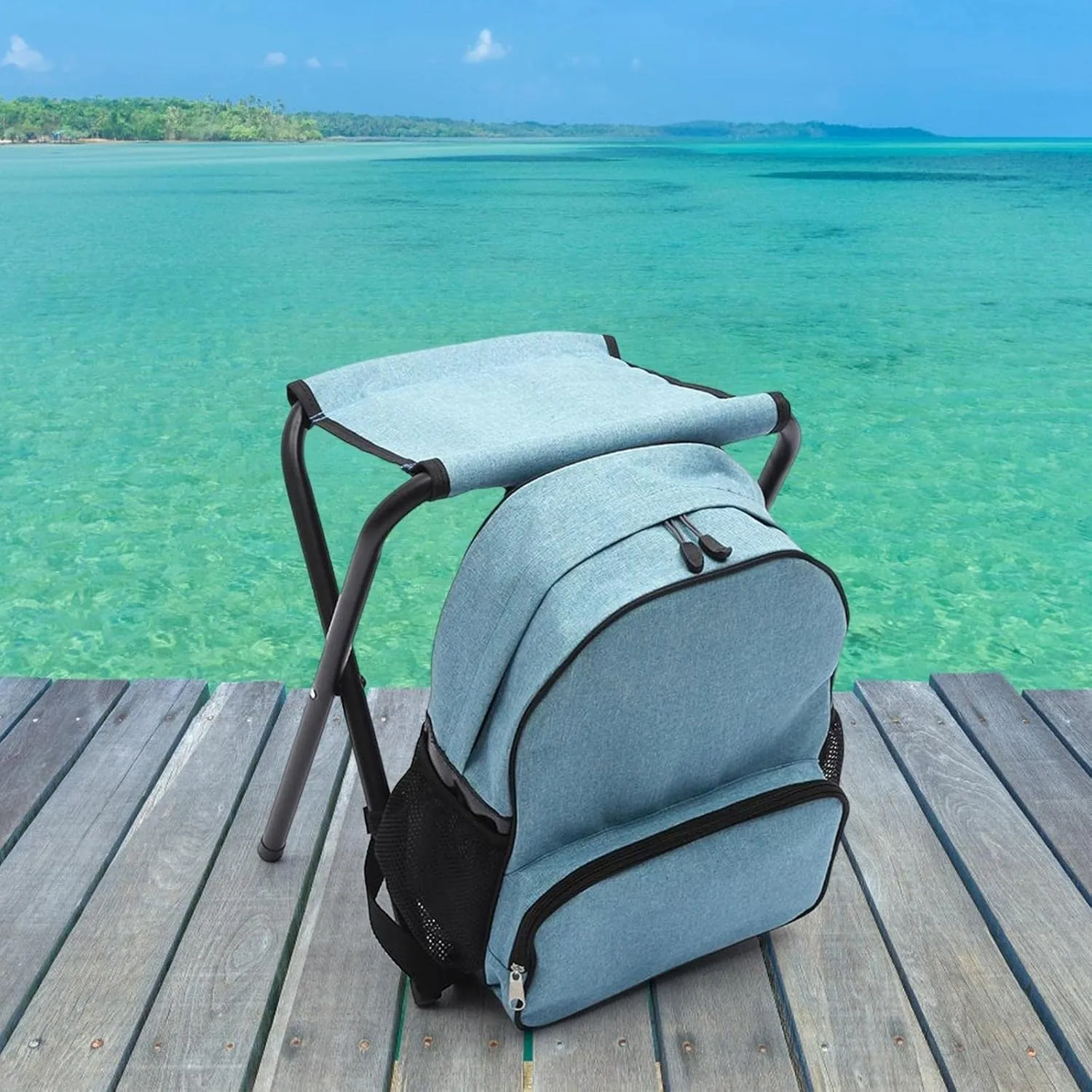 GBNYTT Silla de pesca  asiento de pesca  portátil  desmontable  silla de campamento  taburete plegable con bolsa para camping  p