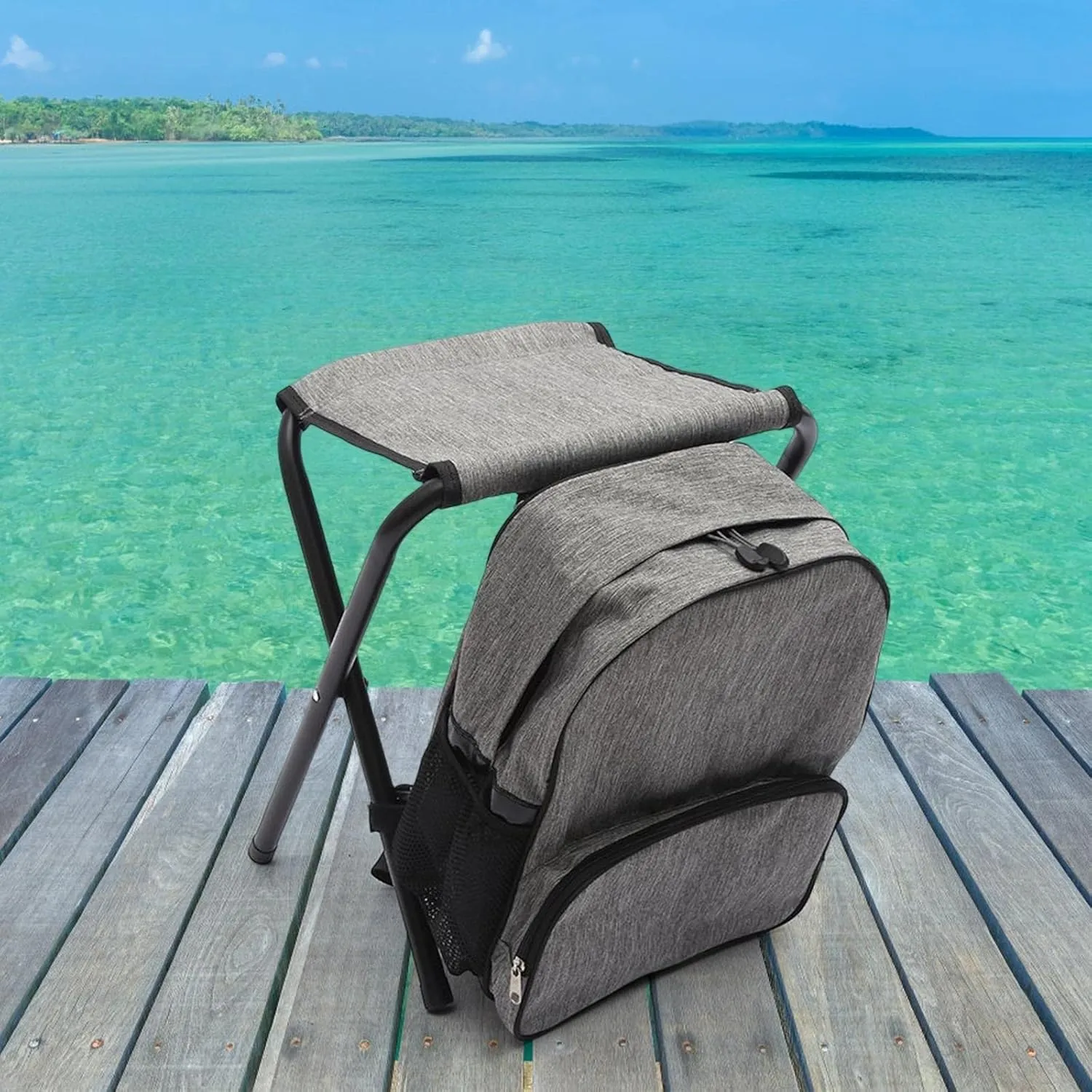 GBNYTT Silla de pesca  asiento de pesca  portátil  desmontable  silla de campamento  taburete plegable con bolsa para camping  p
