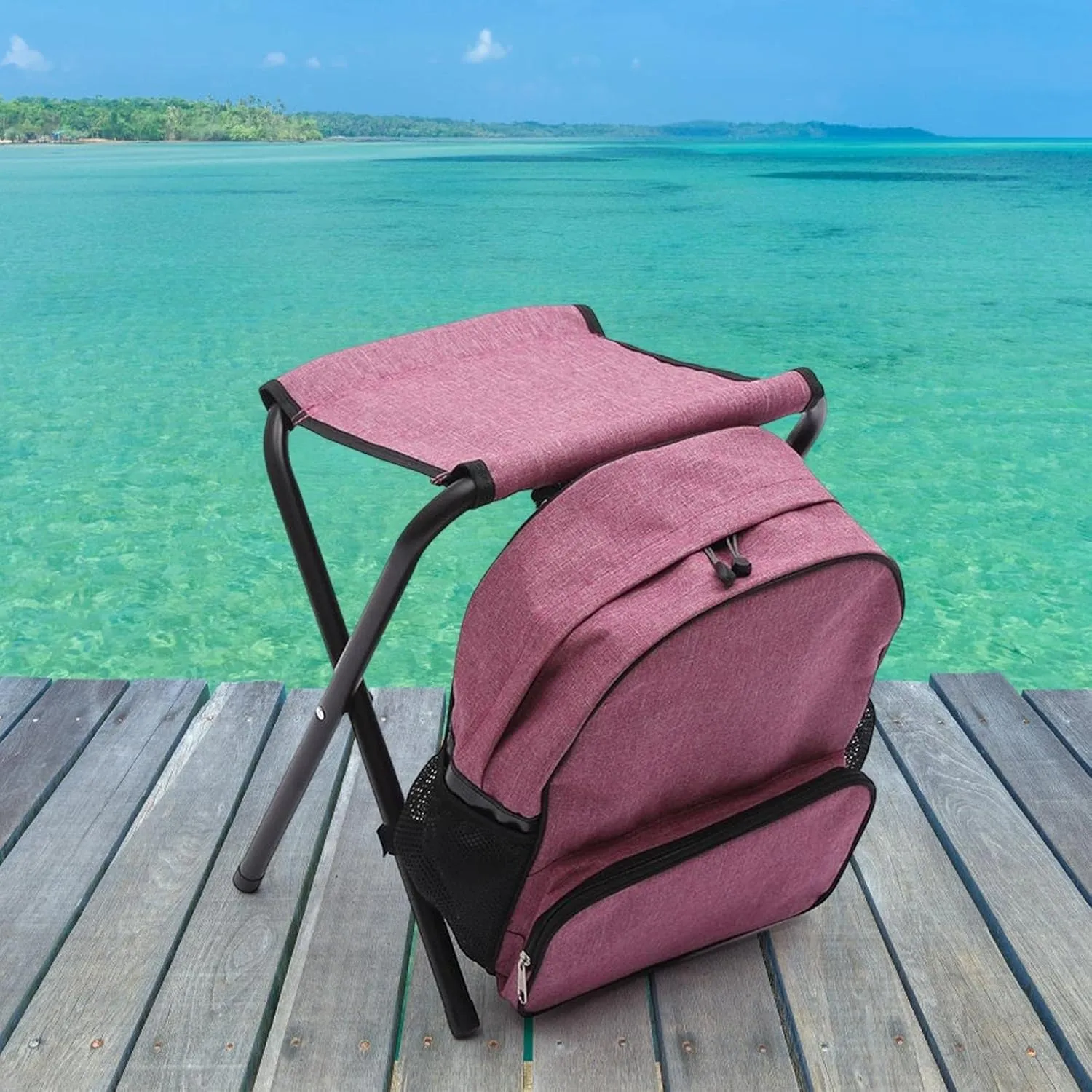 GBNYTT Silla de pesca  asiento de pesca  portátil  desmontable  silla de campamento  taburete plegable con bolsa para camping  p