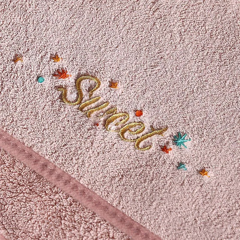 Hair Drying Cap Coral Fleece Absorb Water Quick Dry Turban Thickened Shampoo Cap Hair Wiper Sweet Embroidery For Women