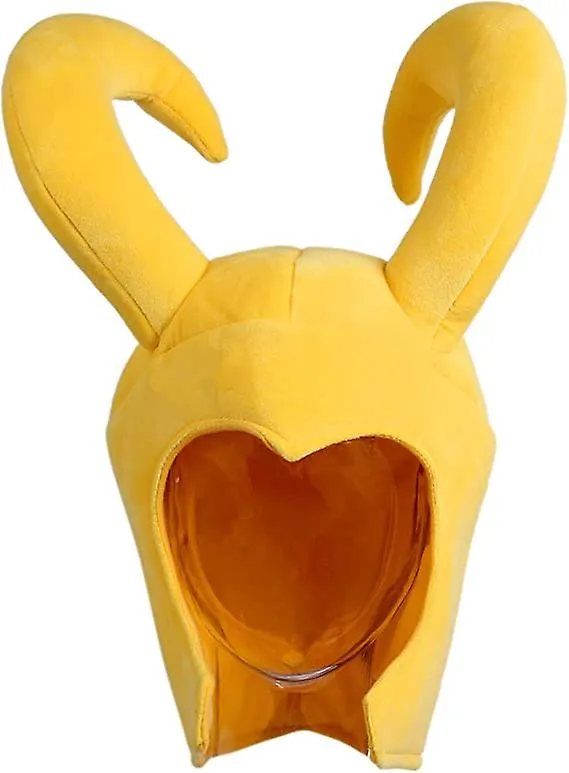 Helmet Horn Cosplay Dress Up Hat Halloween Mask Character Toy Plush Hat