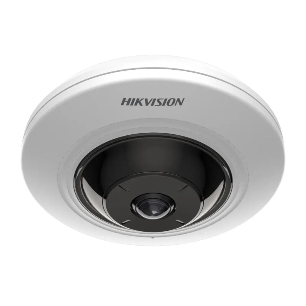 HIKVISION CáMARA DE SEGURIDAD FISHEYE DE RED FIJA 5MP PARA INTERIORES, DS2CD2955G0ISU1.05MM