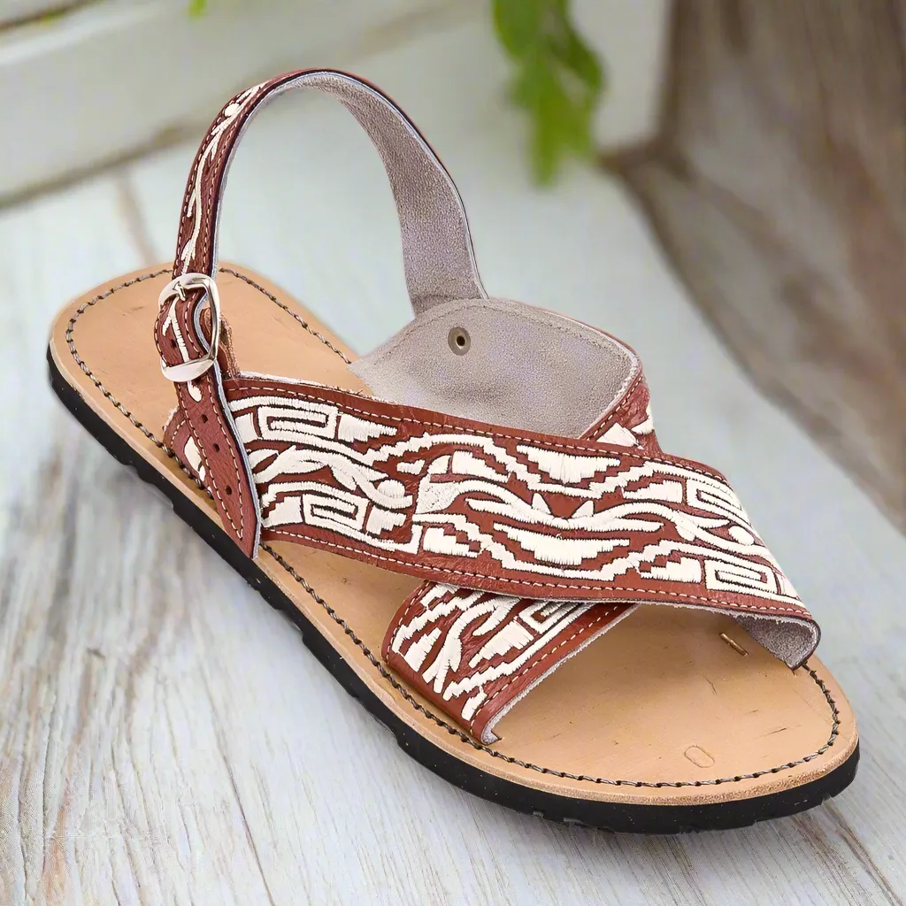 HUARACHES MEXICANOS TM33110  LEATHER SANDALS