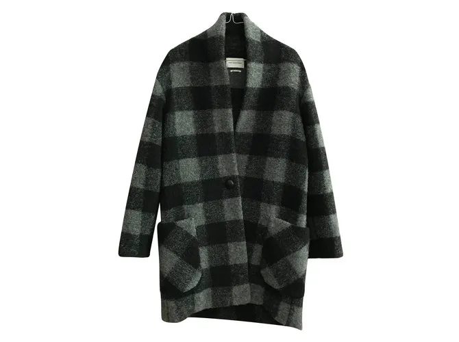 Isabel Marant Abrigos, Ropa de calle Negro Gris antracita 
