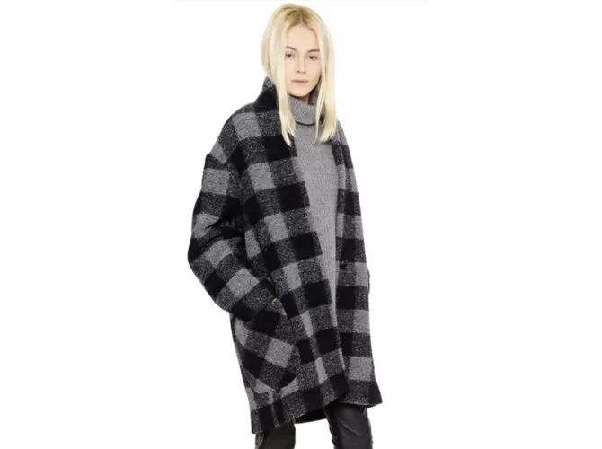 Isabel Marant Abrigos, Ropa de calle Negro Gris antracita 