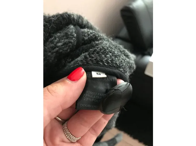 Isabel Marant Abrigos, Ropa de calle Negro Gris antracita 