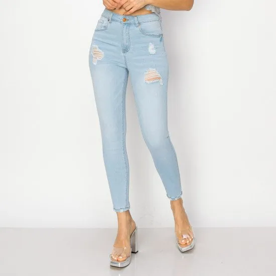 JEANS SKINNY DISTRESSED 90302
