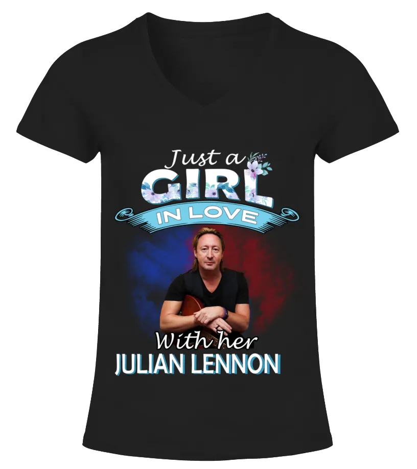 JUST A GIRL IN LOVE WITH HER JULIAN LENNON Camiseta cuello pico Mujer