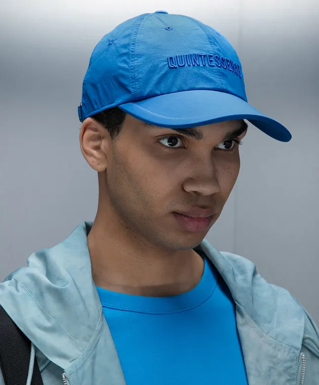 Juun.j Blue cap with Quintessence embroidery