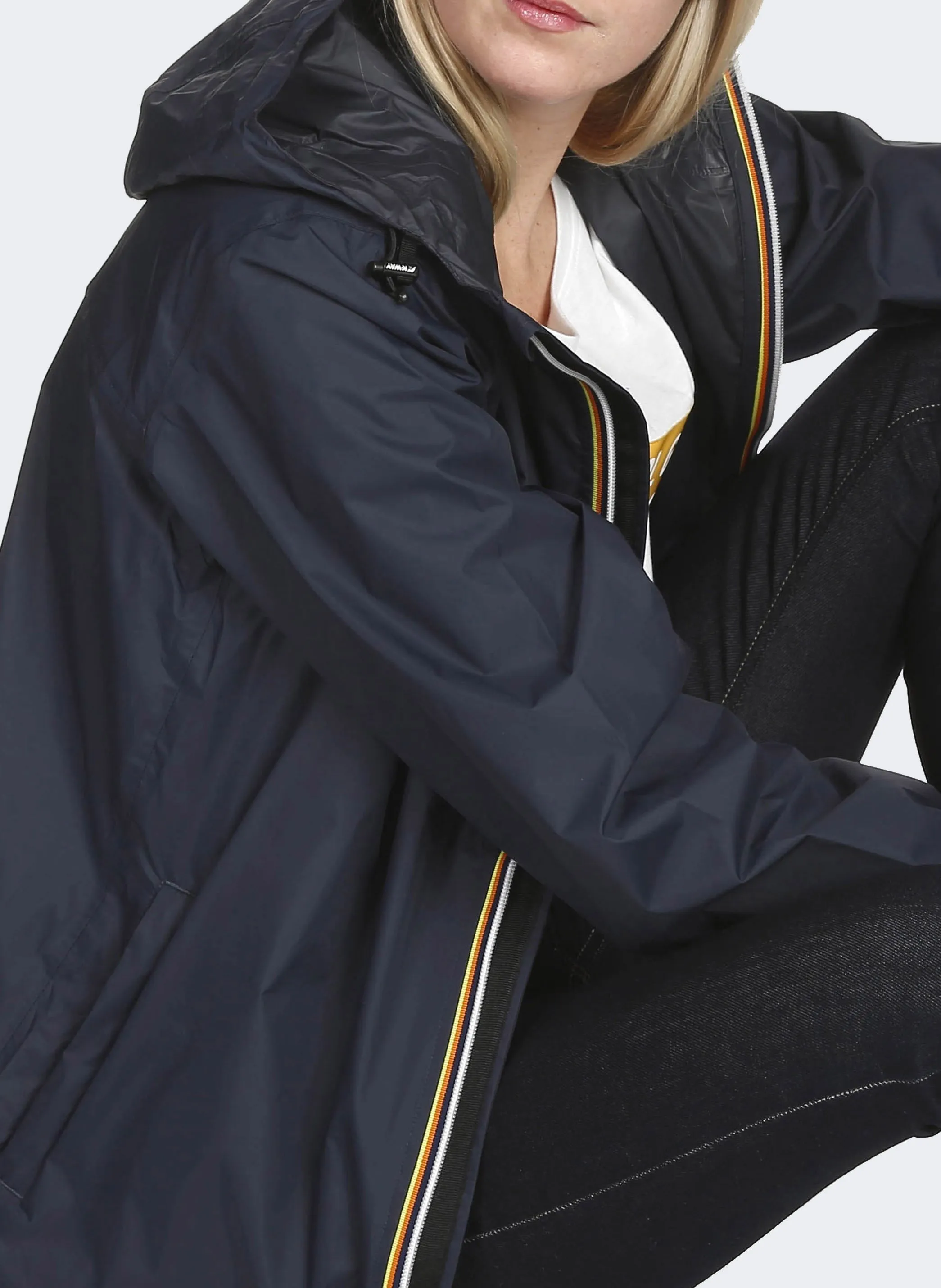 KWAY LE VRAI 3.0 CLAUDE  CORTAVIENTOS SERIGRAFIADO CON CAPUCHA EN AZUL