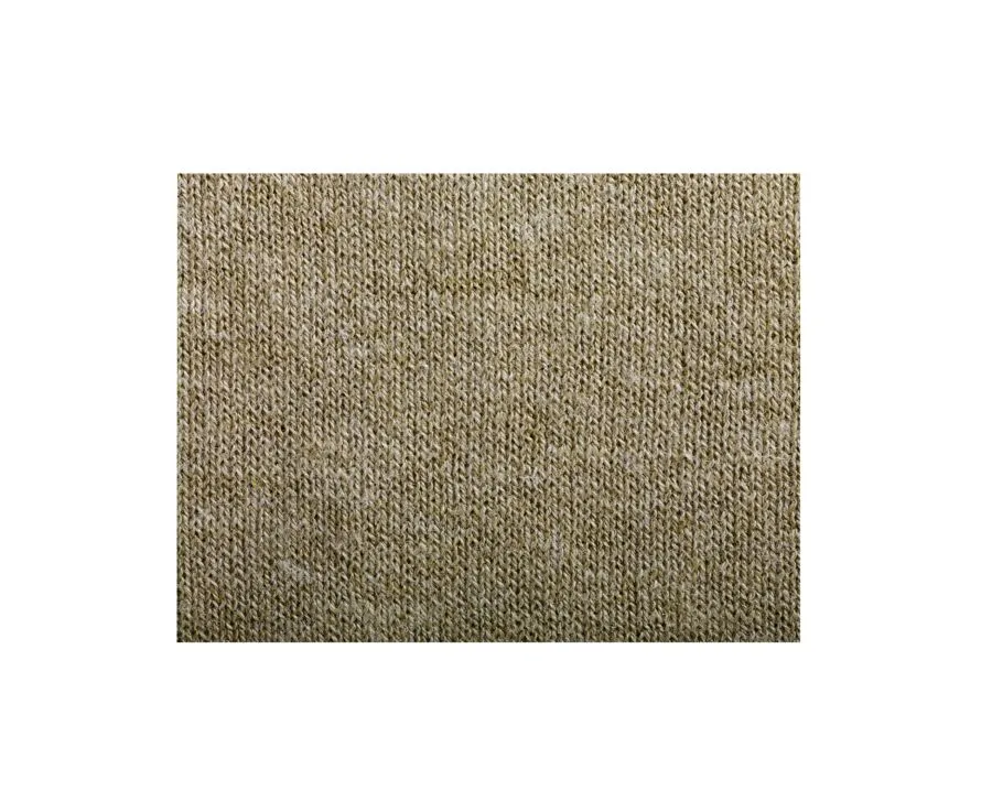 KHAKI MELANGE ROUNDNECK  COTTON/LINEN JUMPER  CLINDMIR