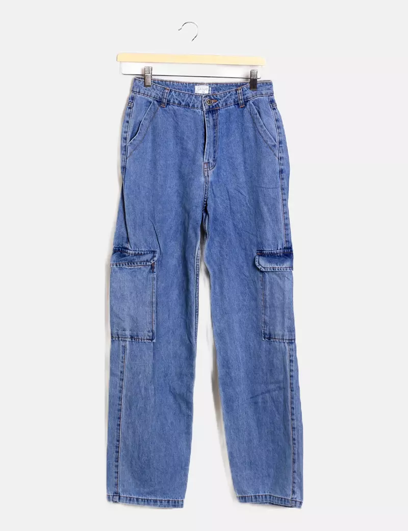 Kiabi Jeans cargo azul