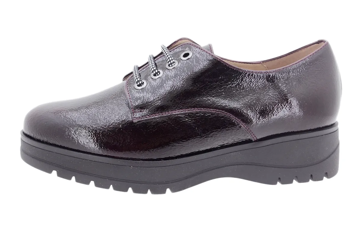 LACEUP SHOE BORDEAUX PATENT