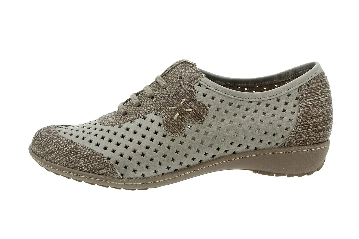 LACEUP SHOE TAUPE PRINT