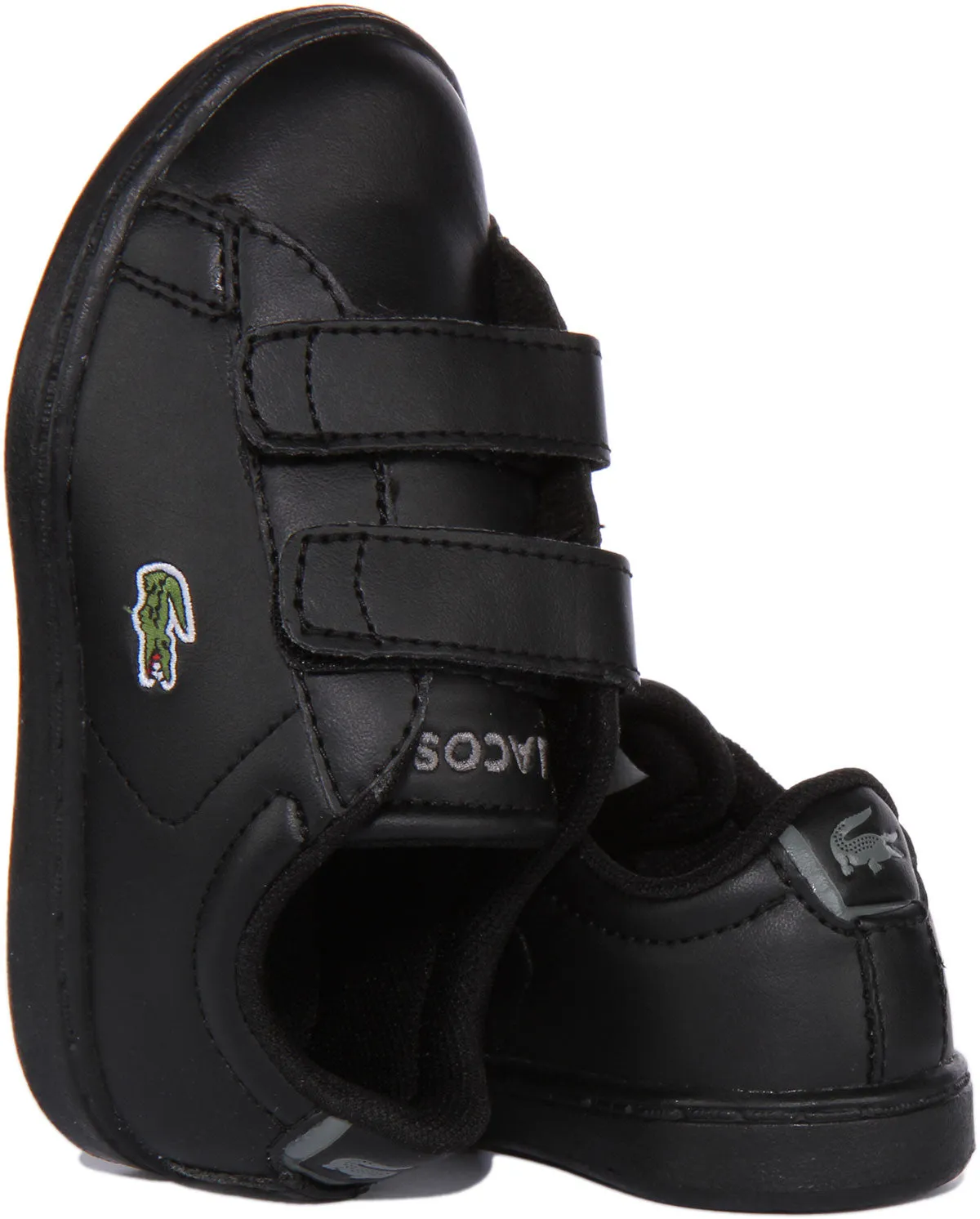 Lacoste Carnaby Evo BL 21 1 SUI Zapatillas de deporte sintéticas de dos tiras para bebé en negro