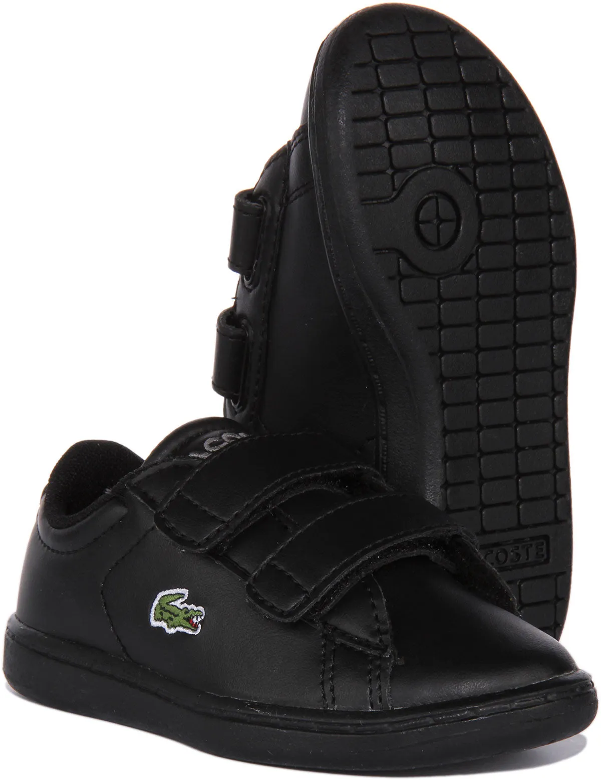 Lacoste Carnaby Evo BL 21 1 SUI Zapatillas de deporte sintéticas de dos tiras para bebé en negro