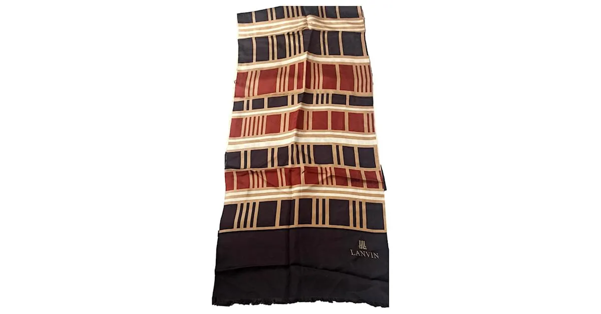 Lanvin Pañuelos Castaño Beige 