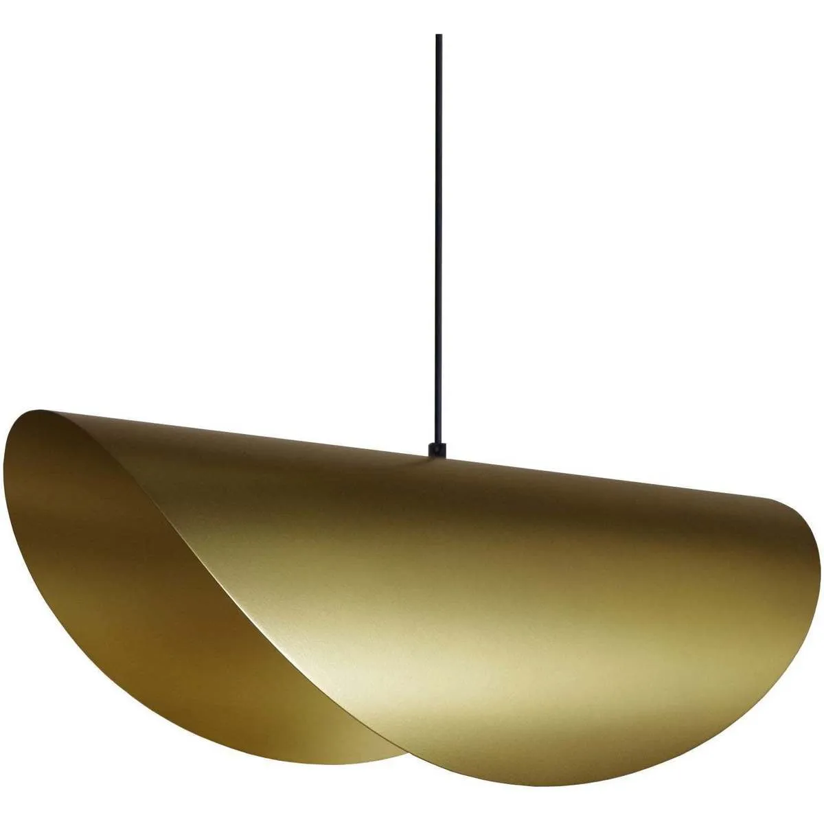 Lámpara colgante oval metal oro