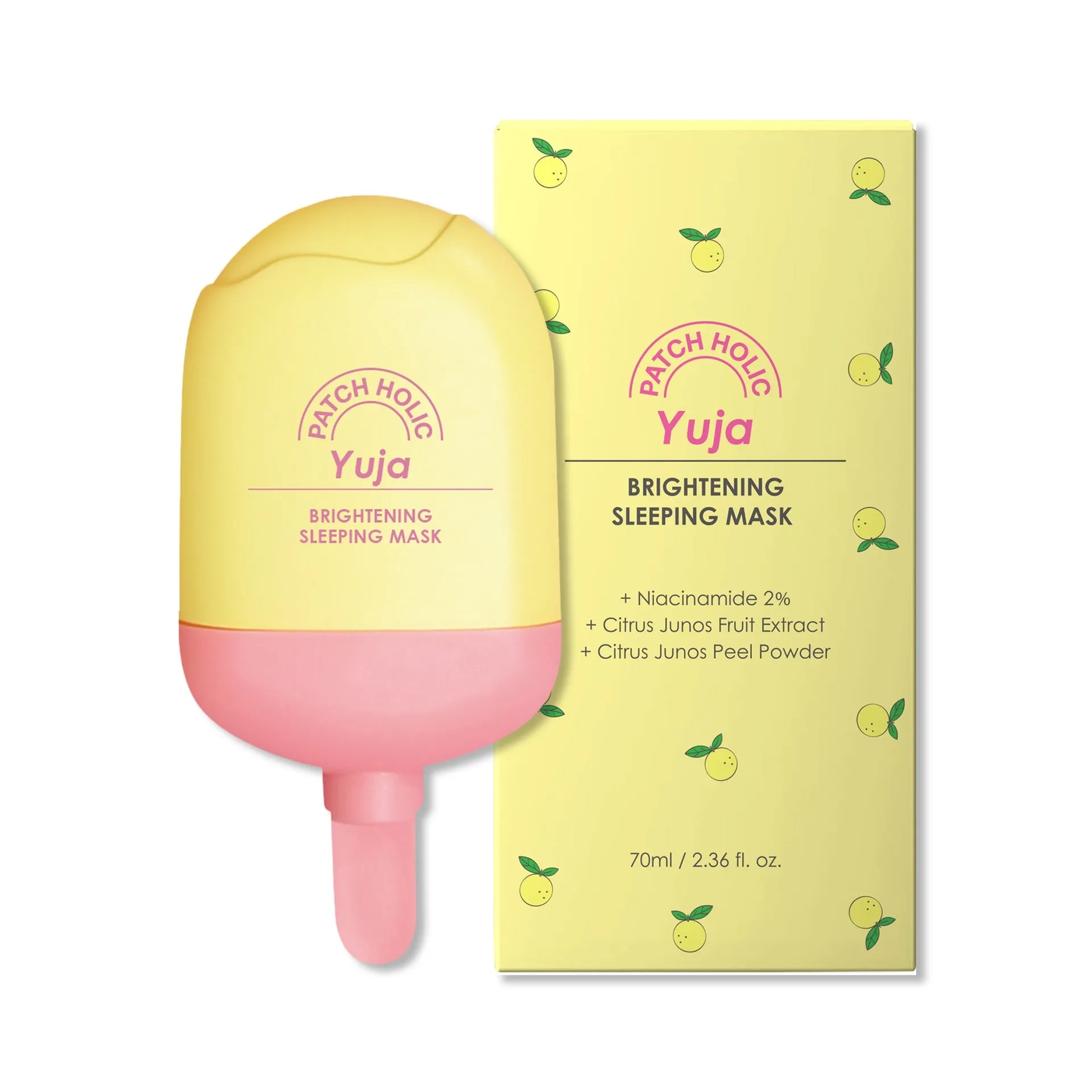 Mascarilla de noche Patch Holic Yuja Brightening Sleeping Mask 70ml