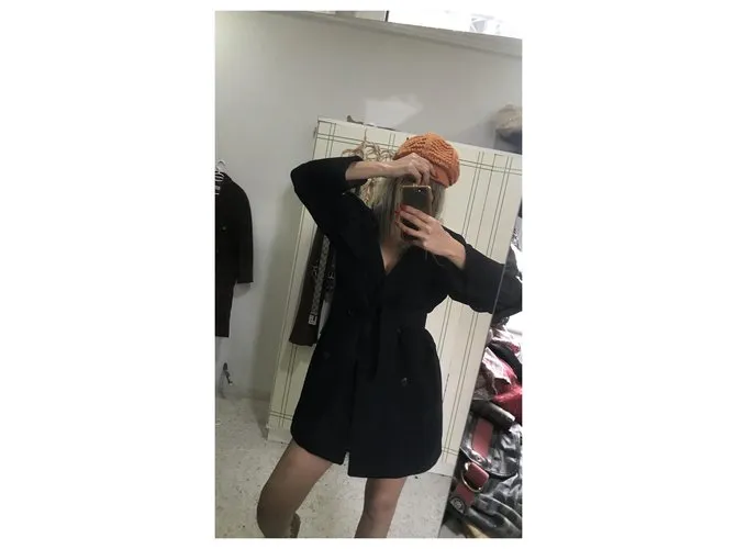 Max Mara Abrigos, Ropa de calle Negro 