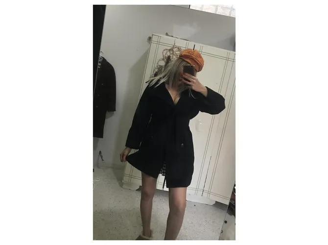Max Mara Abrigos, Ropa de calle Negro 