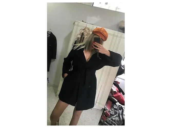 Max Mara Abrigos, Ropa de calle Negro 