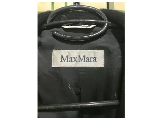 Max Mara Abrigos, Ropa de calle Negro 