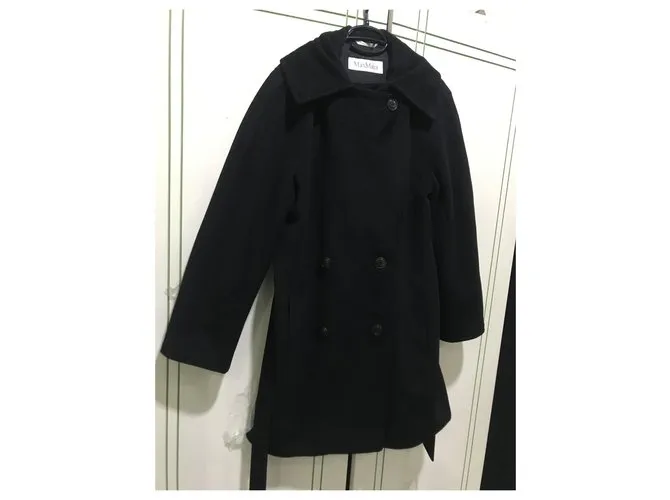Max Mara Abrigos, Ropa de calle Negro 