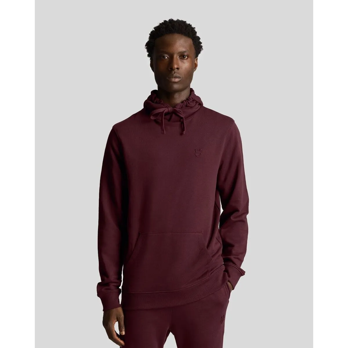 ML416TON TONAL PULLOVER HOODIES56. BURGUNDY
