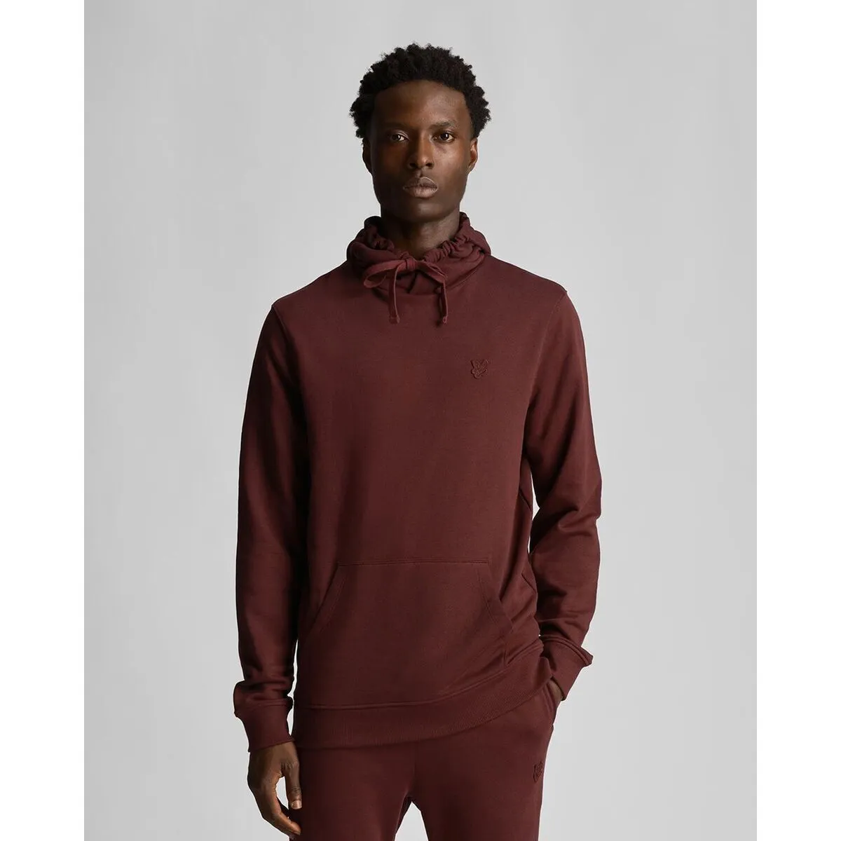 ML416TON TONAL PULLOVER HOODIES56. BURGUNDY