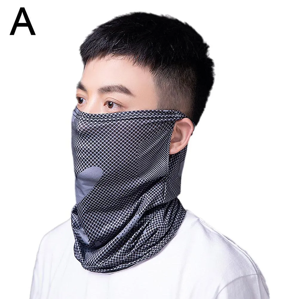 Neck Gaiter Face Mask Cover Headband Ice Silk Balaclava Bandanas UV Protection