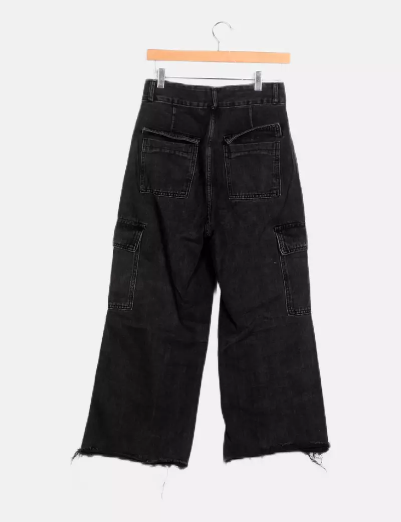NoName Jeans denim cargo negro