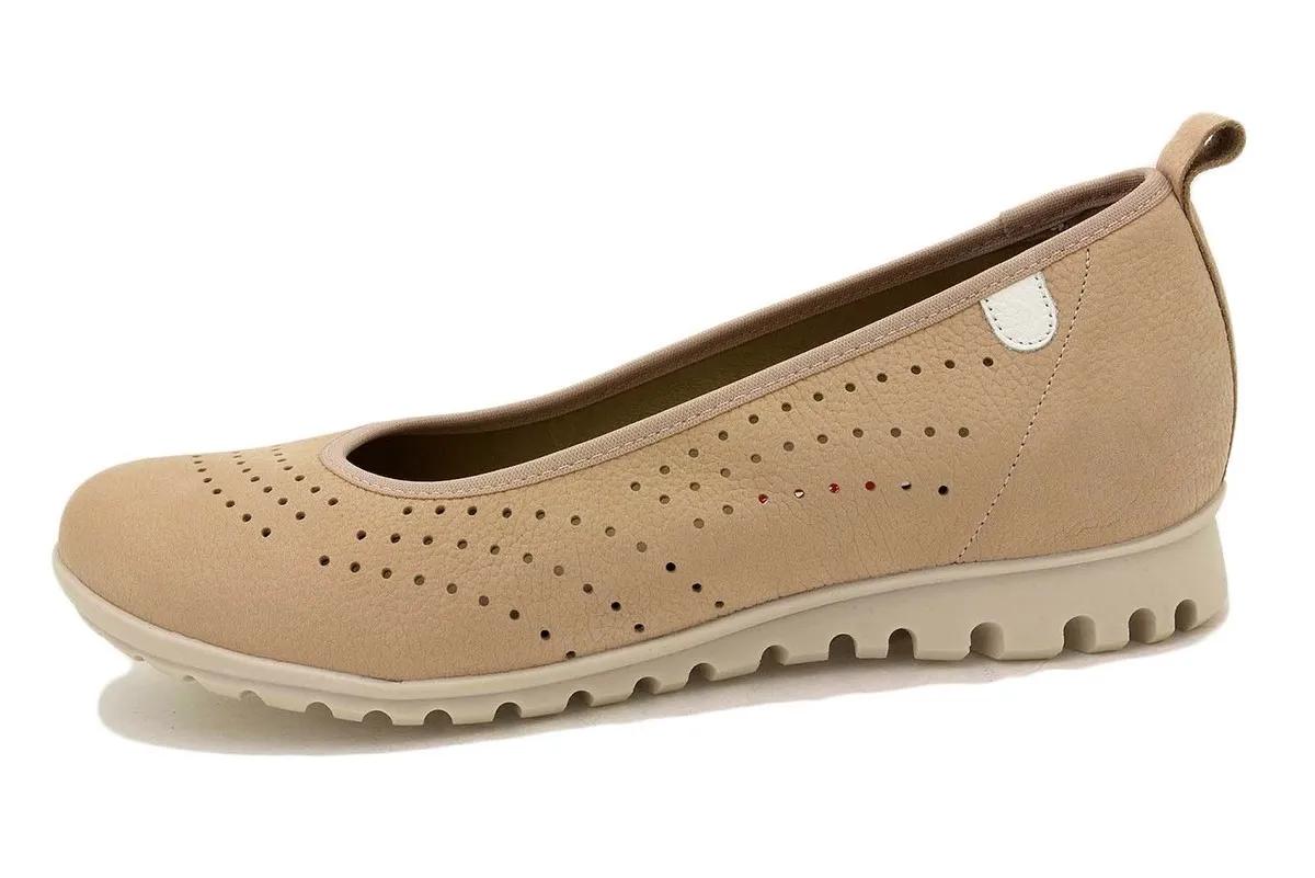 Nude Nubuck Flat shoe