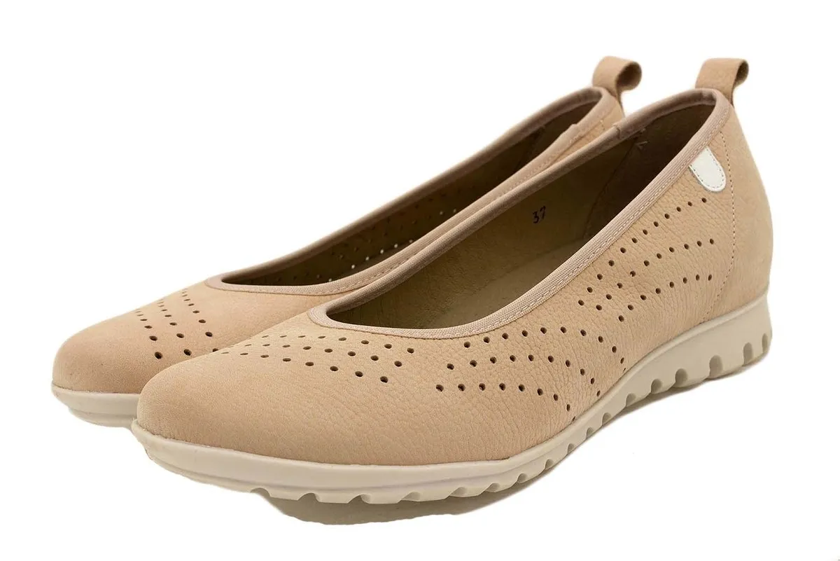 Nude Nubuck Flat shoe