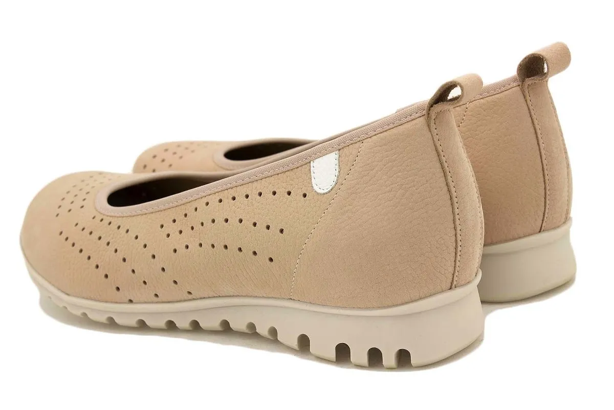 Nude Nubuck Flat shoe