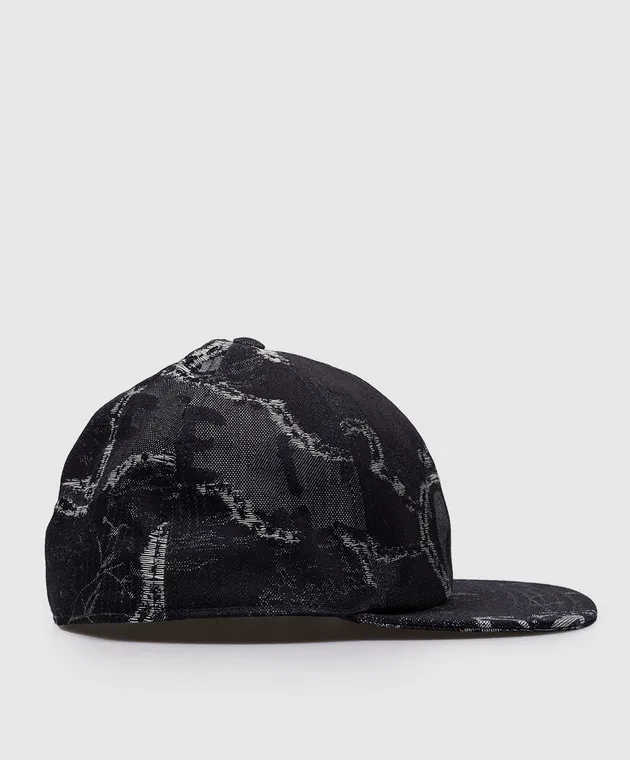 OFFWHITE BLUE CAP IN A WOVEN PATTERN