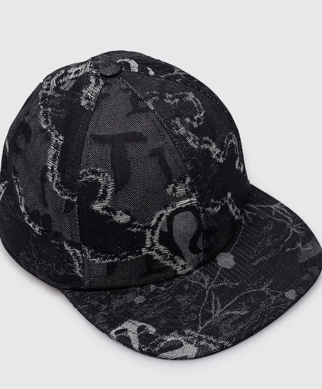 OFFWHITE BLUE CAP IN A WOVEN PATTERN