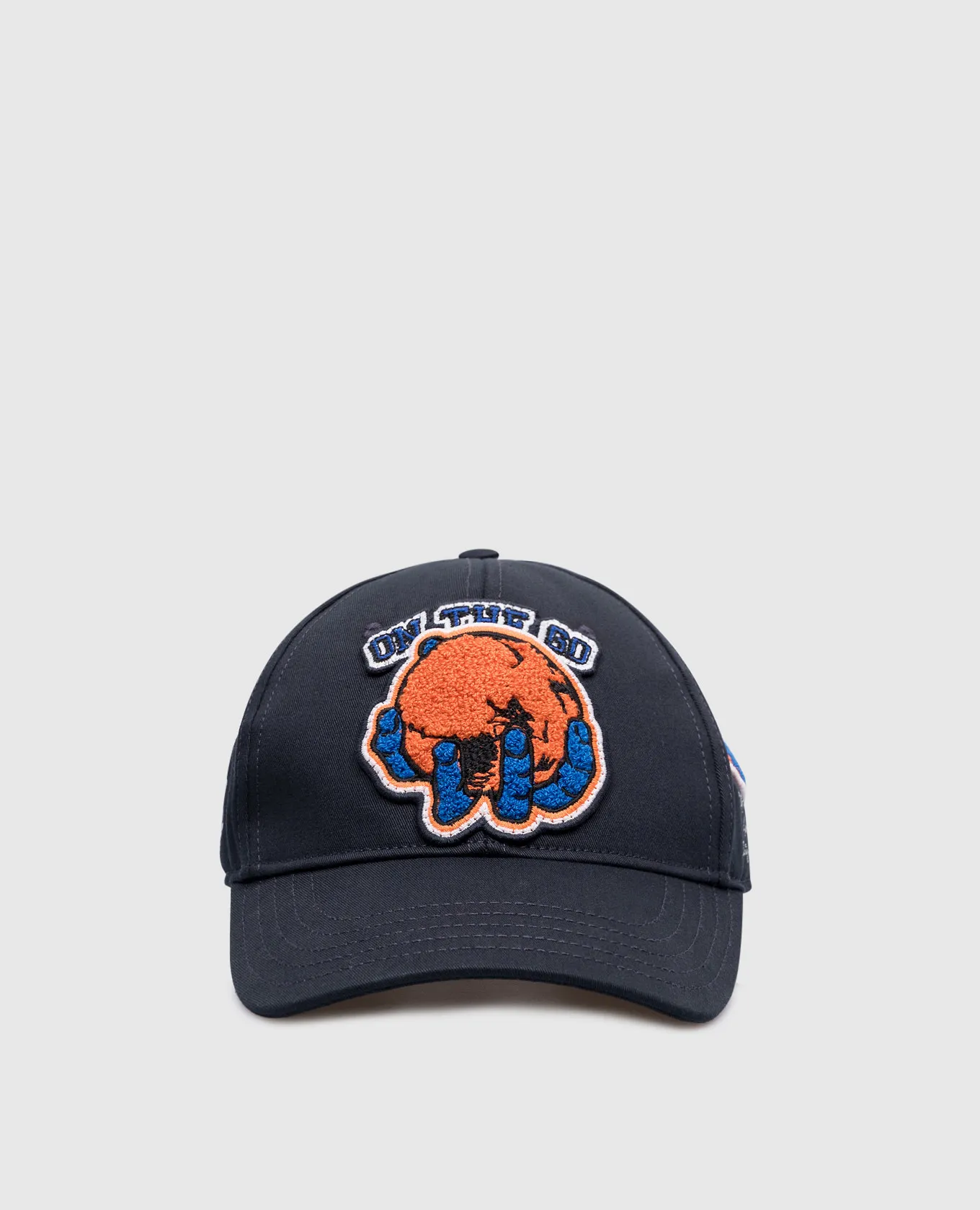 OFFWHITE BLUE CAP WITH APPLIQUé