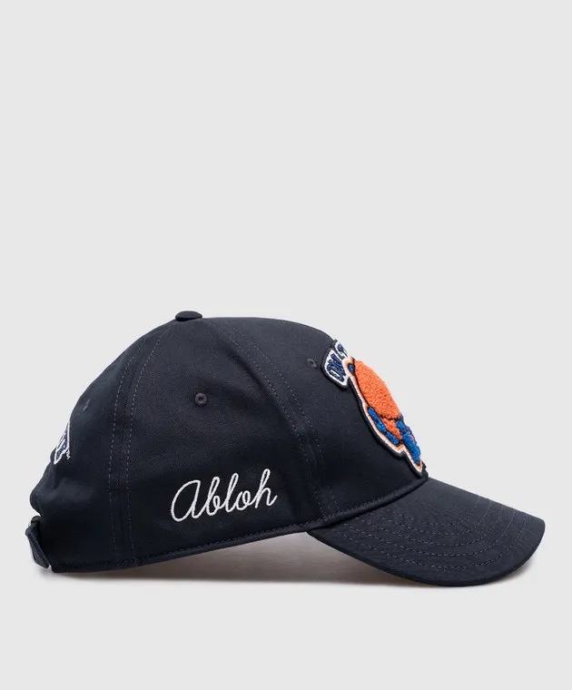 OFFWHITE BLUE CAP WITH APPLIQUé