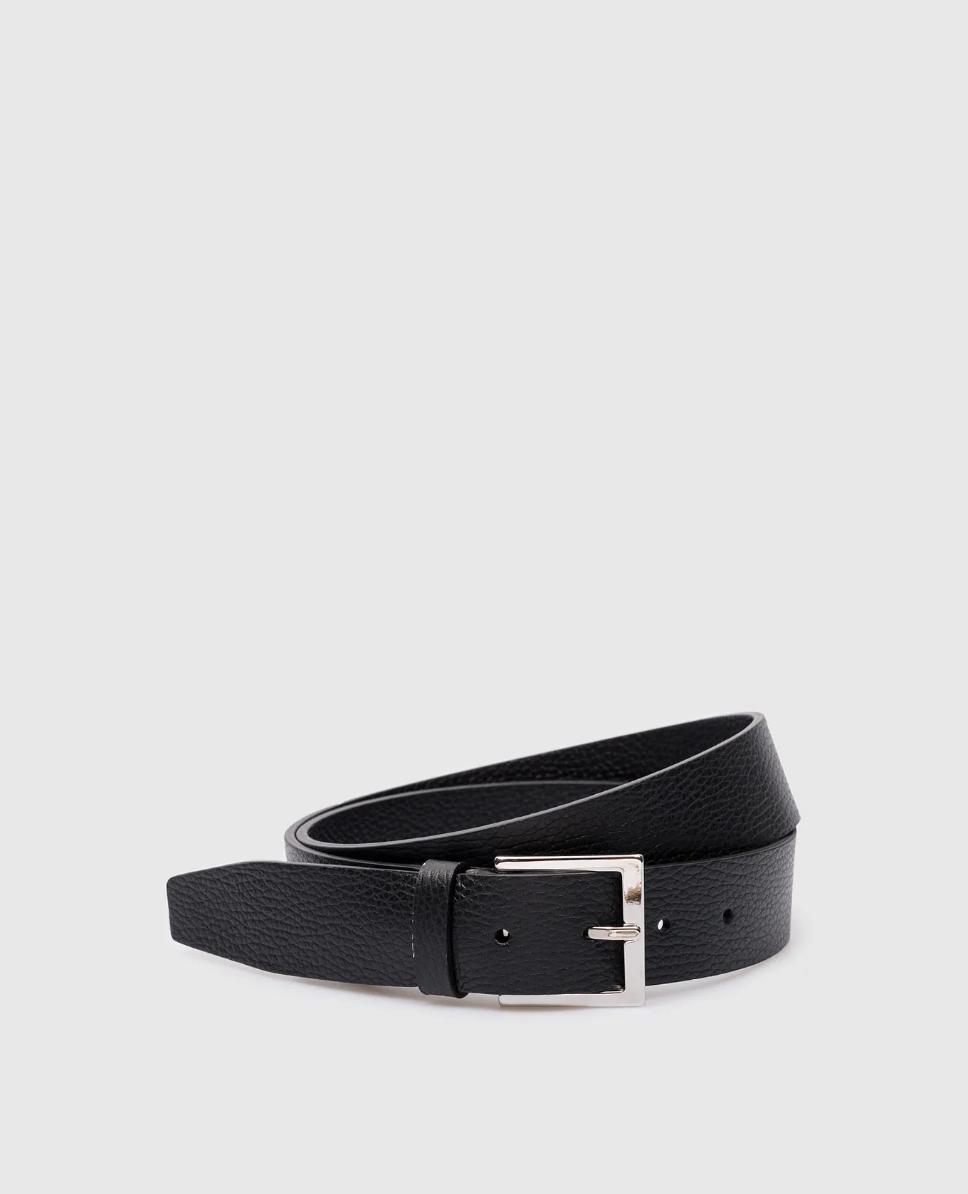 Orciani Micron black leather strap