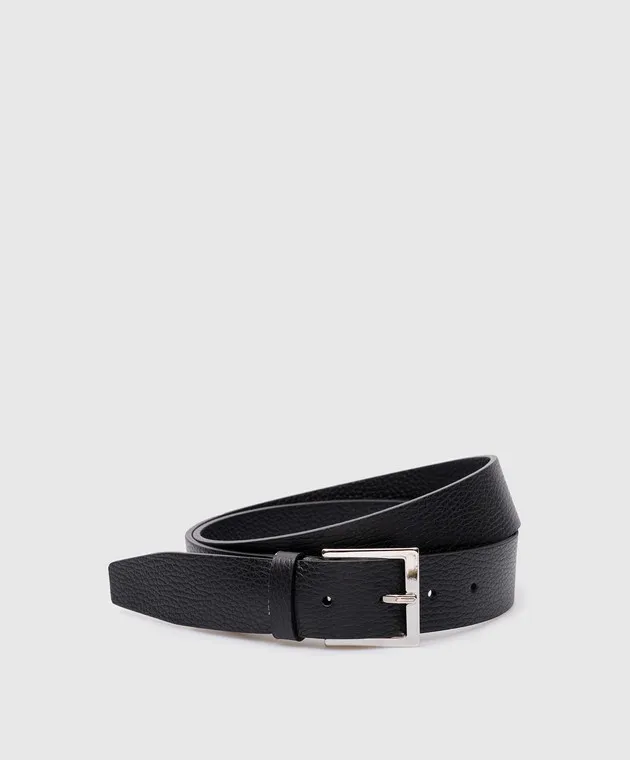 Orciani Micron black leather strap