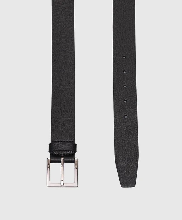 Orciani Micron black leather strap