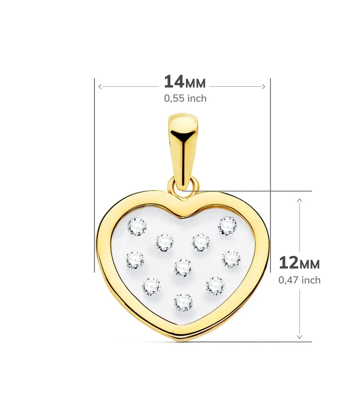 Pendentif Gravity Or Jaune 18K Coeur