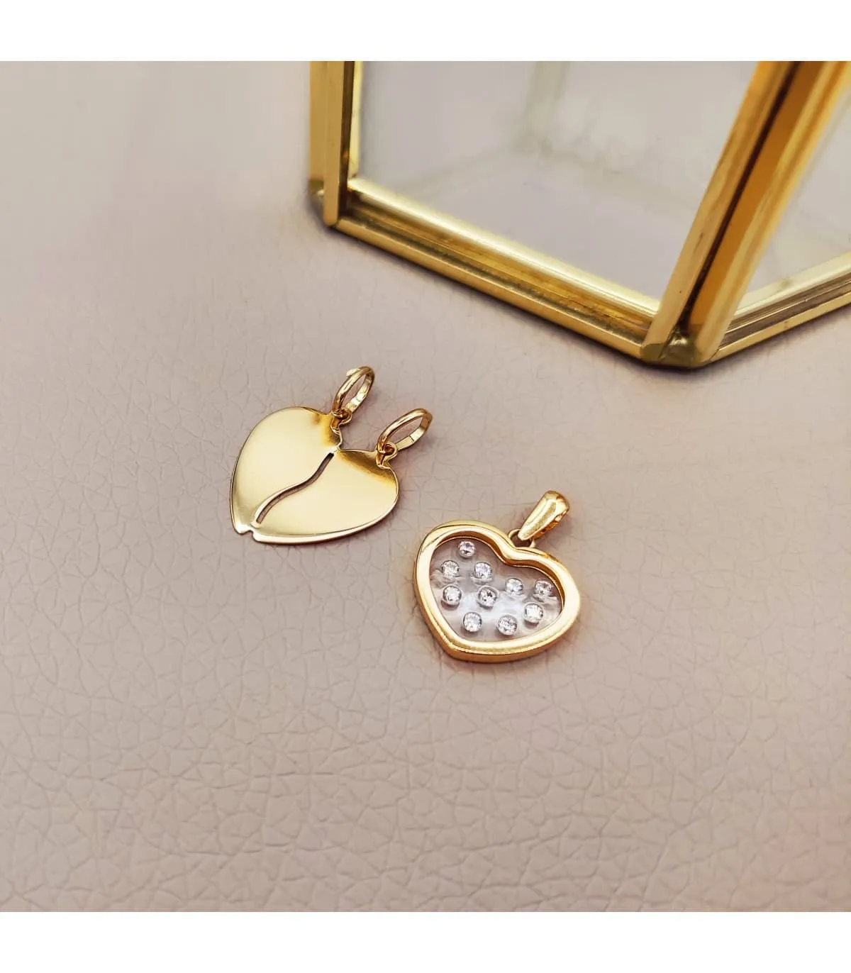 Pendentif Gravity Or Jaune 18K Coeur