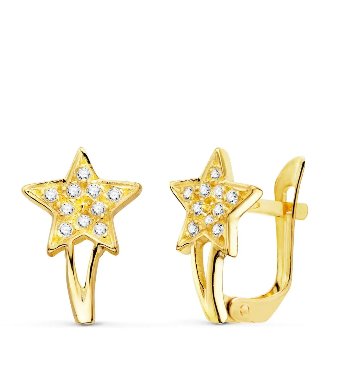 Pendientes Comunión Estrella Oro amarillo 18K