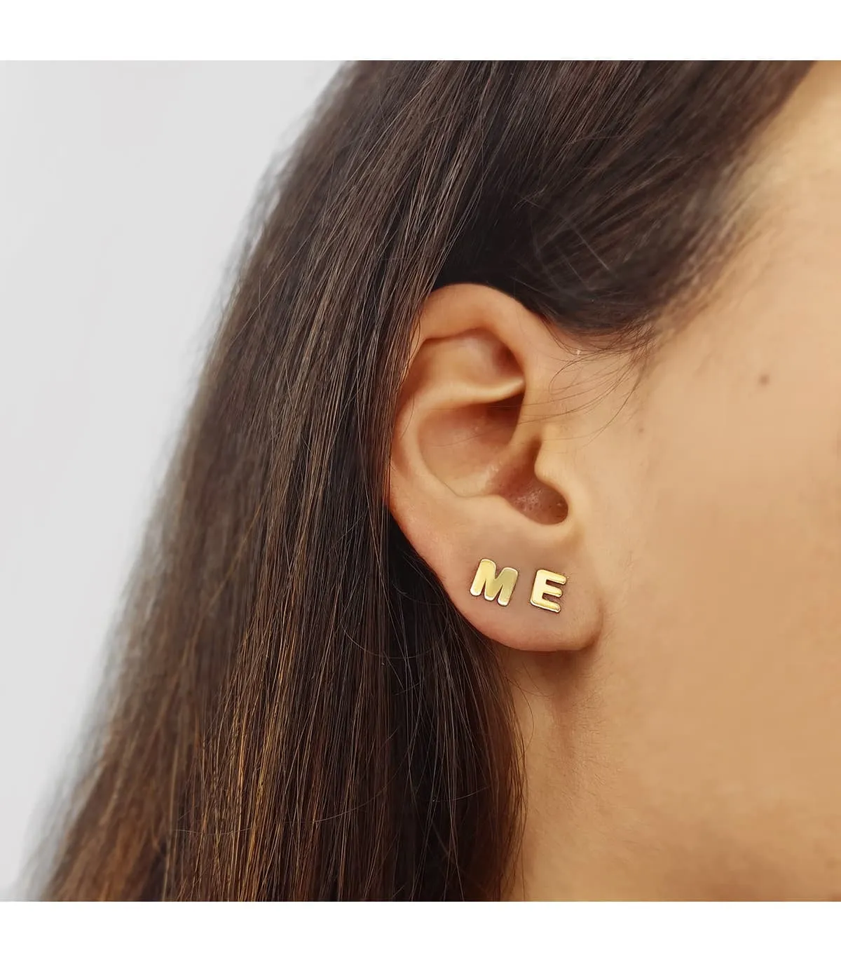 Pendientes de oro personalizados letras