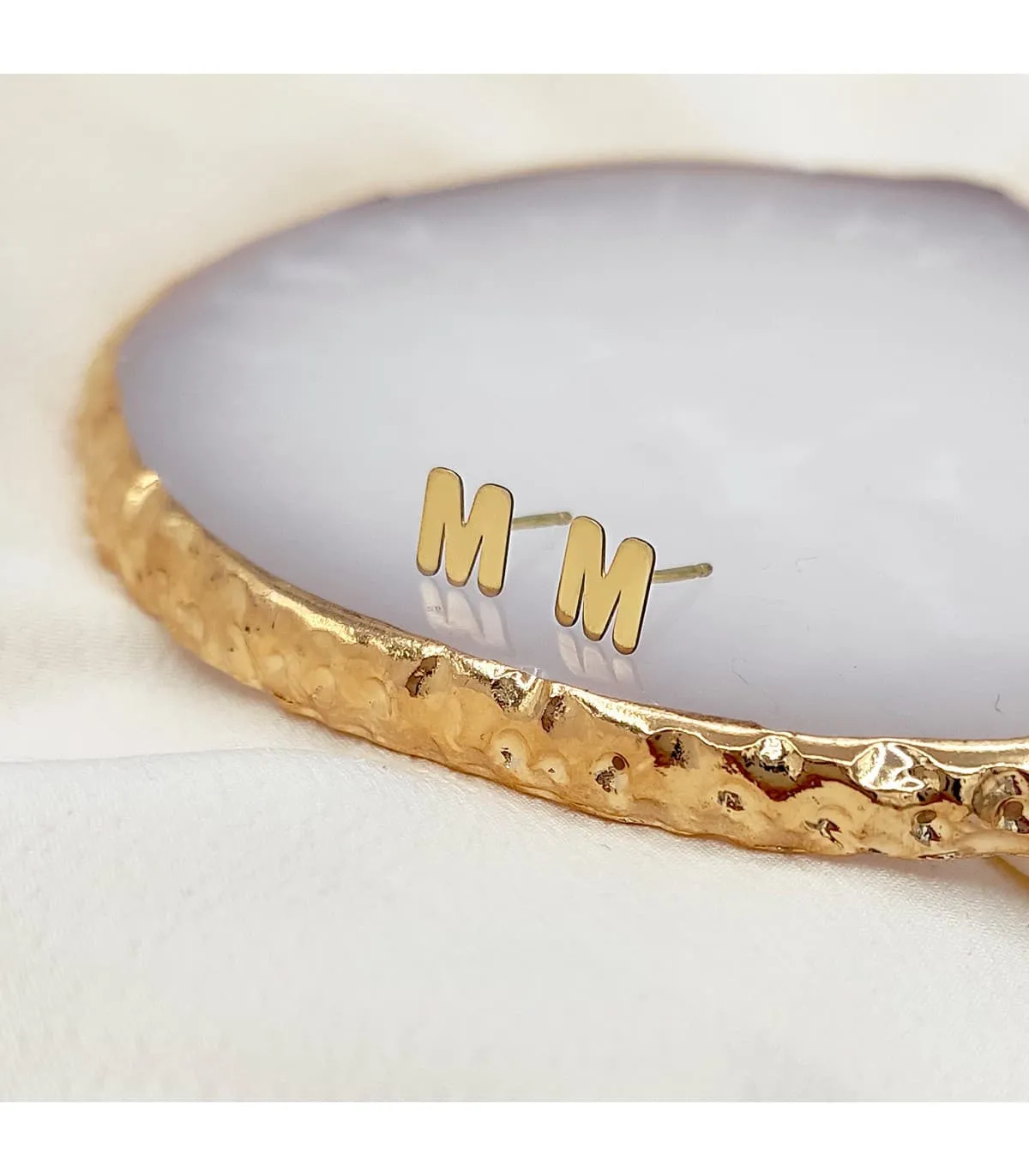 Pendientes de oro personalizados letras