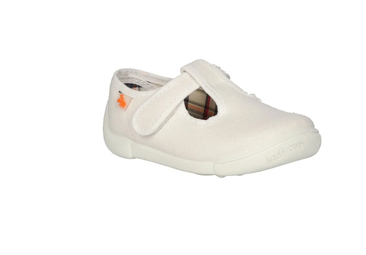 Pepito Velcro Lona Blanco
