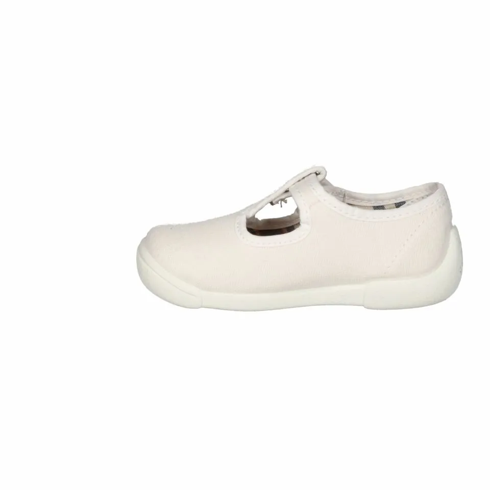 Pepito Velcro Lona Blanco