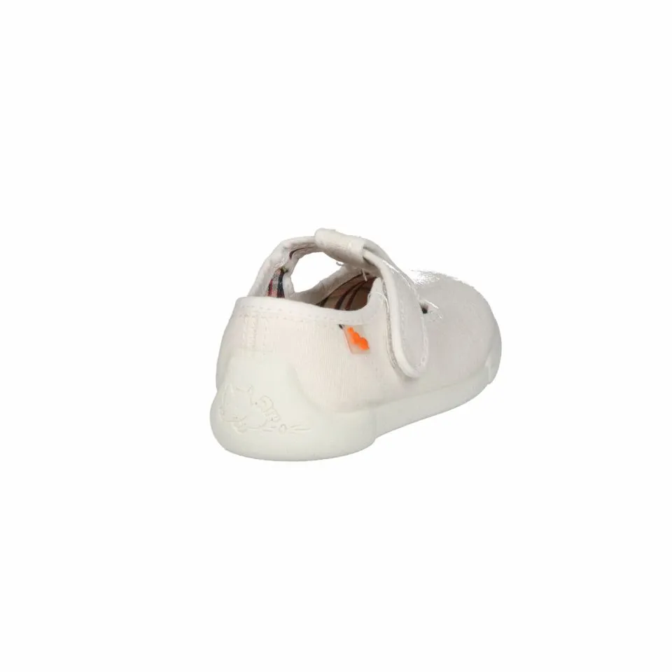 Pepito Velcro Lona Blanco
